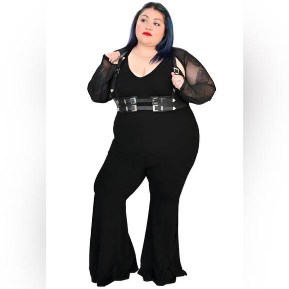 Foxblood Mega Flare Jumpsuit - Picture 2 of 6